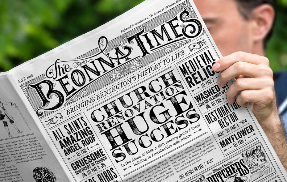 Beonna vintage style victorian newspaper design