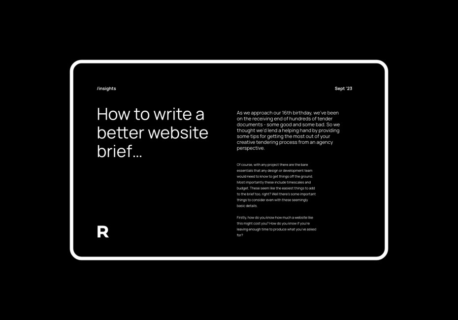 How to write a better website brief