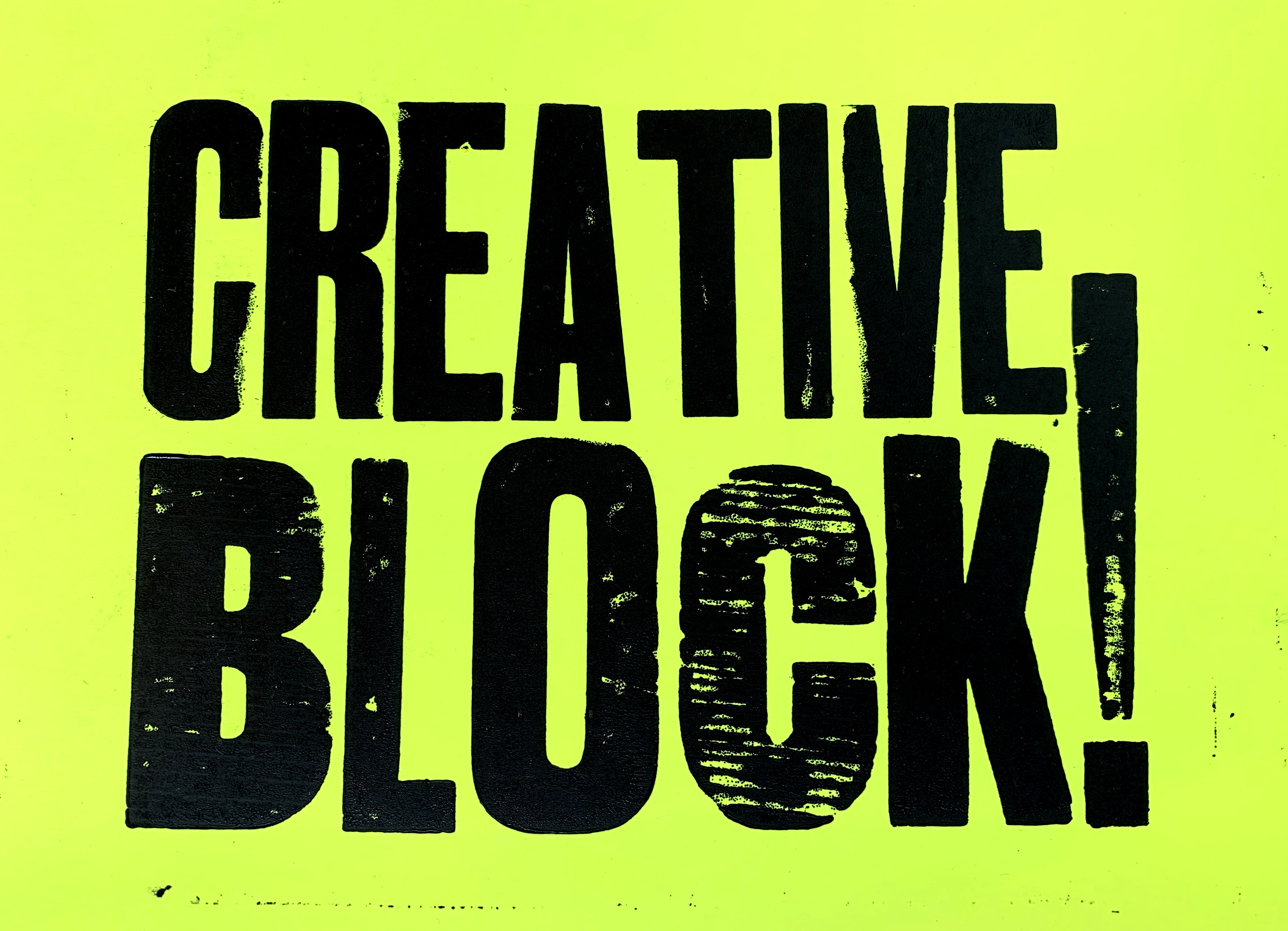 Creative Block letterpress print by Root Studio