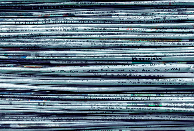 Stack of newspapers