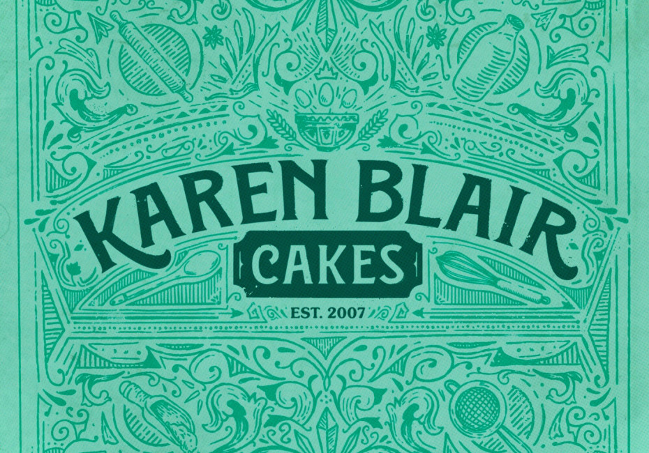 Karen Blair Cakes bakery logo design by Root Studio