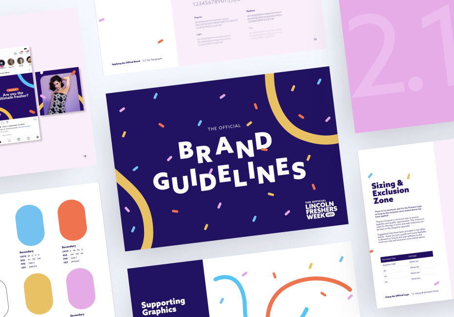 Brand guidelines document design by Root Studio
