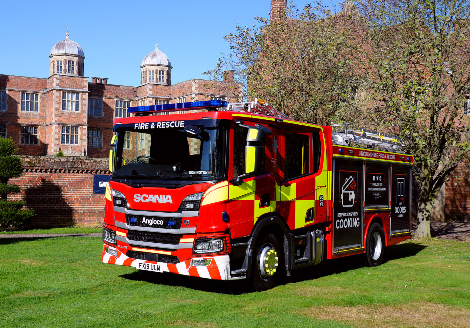 Lincolnshire Fire and Rescue fire engine graphic design