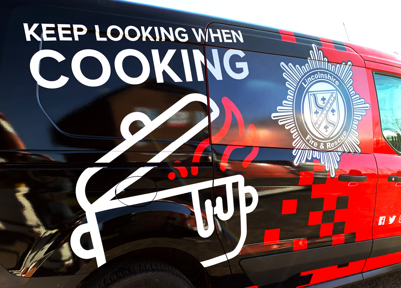 Lincolnshire fire and rescue van graphic wraps by Root Studio 1 1