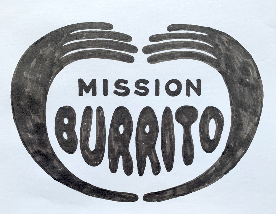 Mission Burrito hand drawn logo