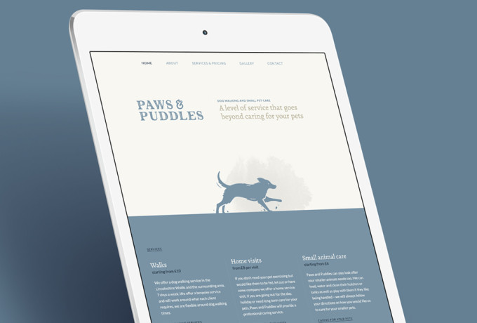 New logo and website for Lincolnshire dog walking business