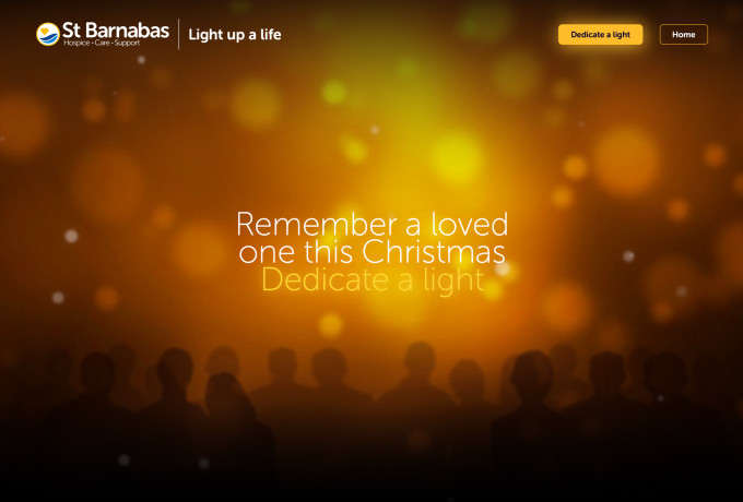 St Barnabas Light up a Life website by Root Studio