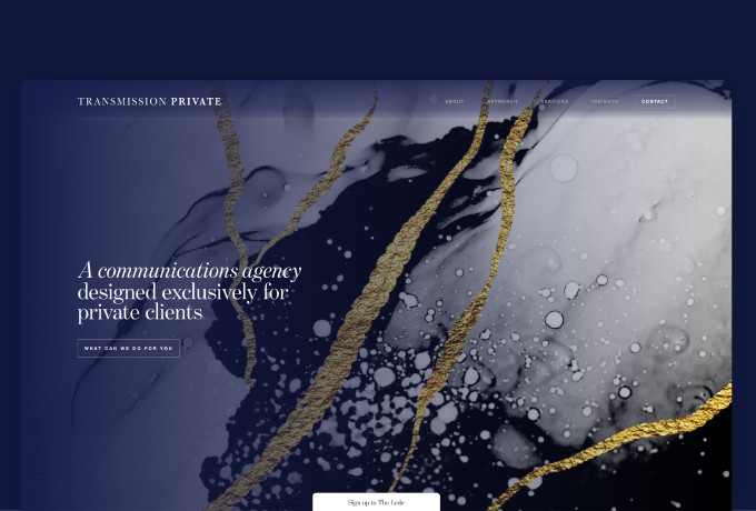 Transmission Private, London website design by Root Studio