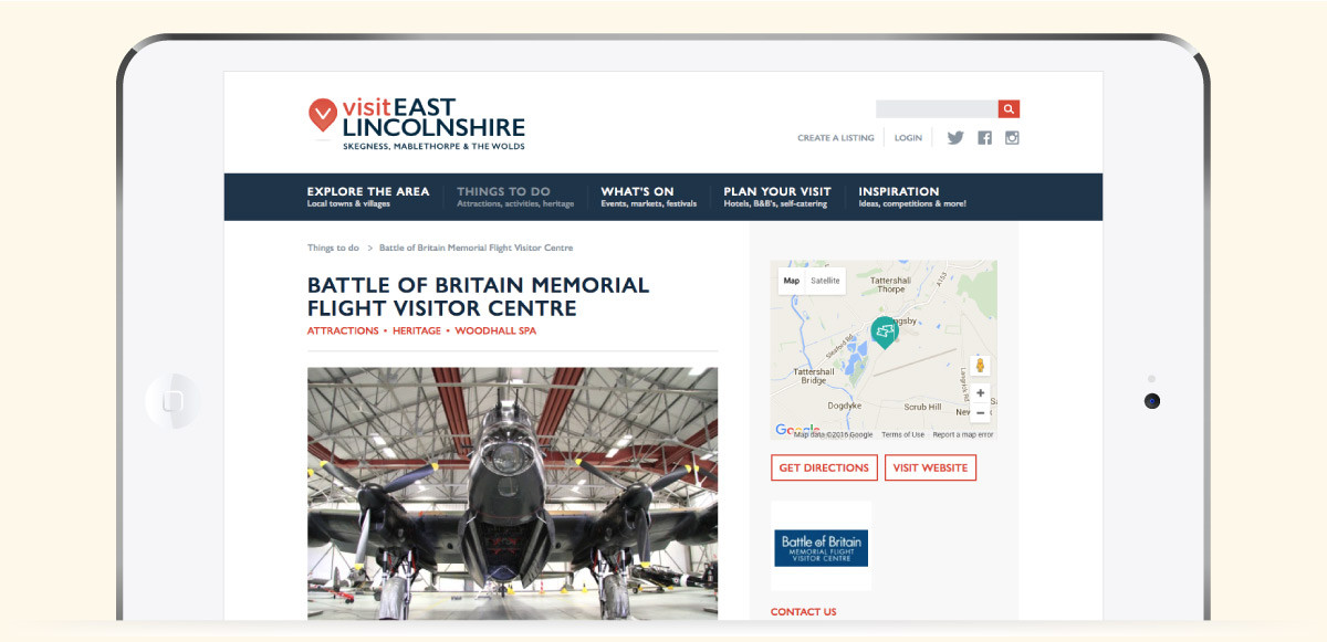 Visit East Lincolnshire Website Design