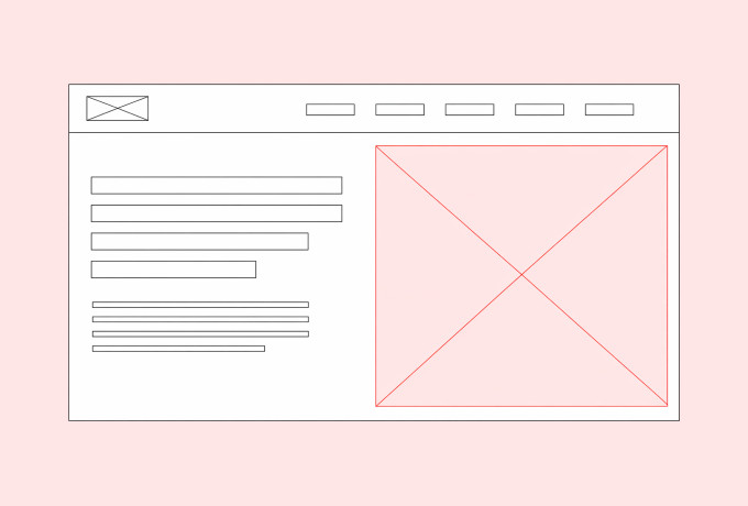homepage banner wireframe