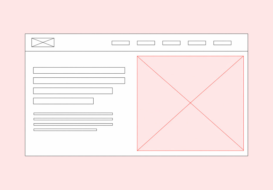 homepage banner wireframe