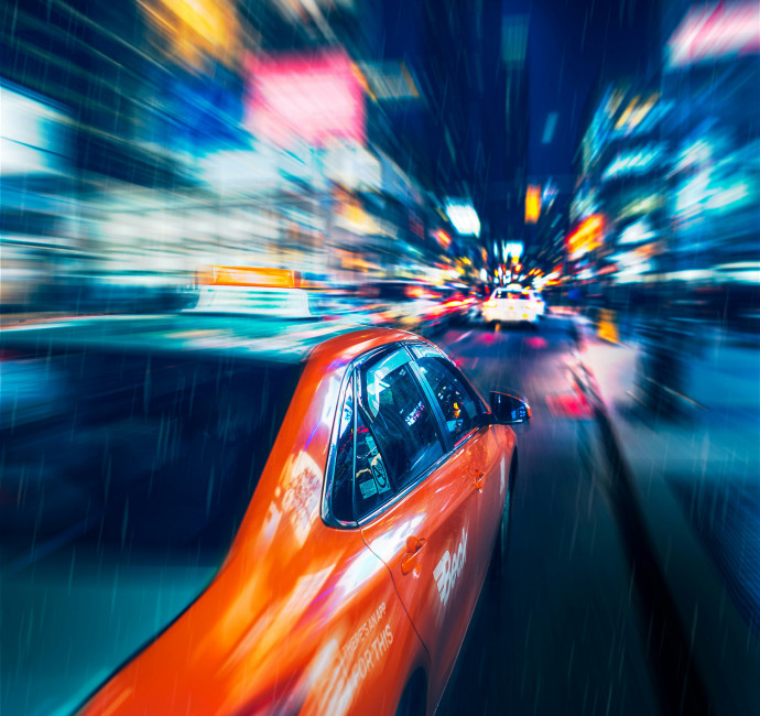 a high speed car chase