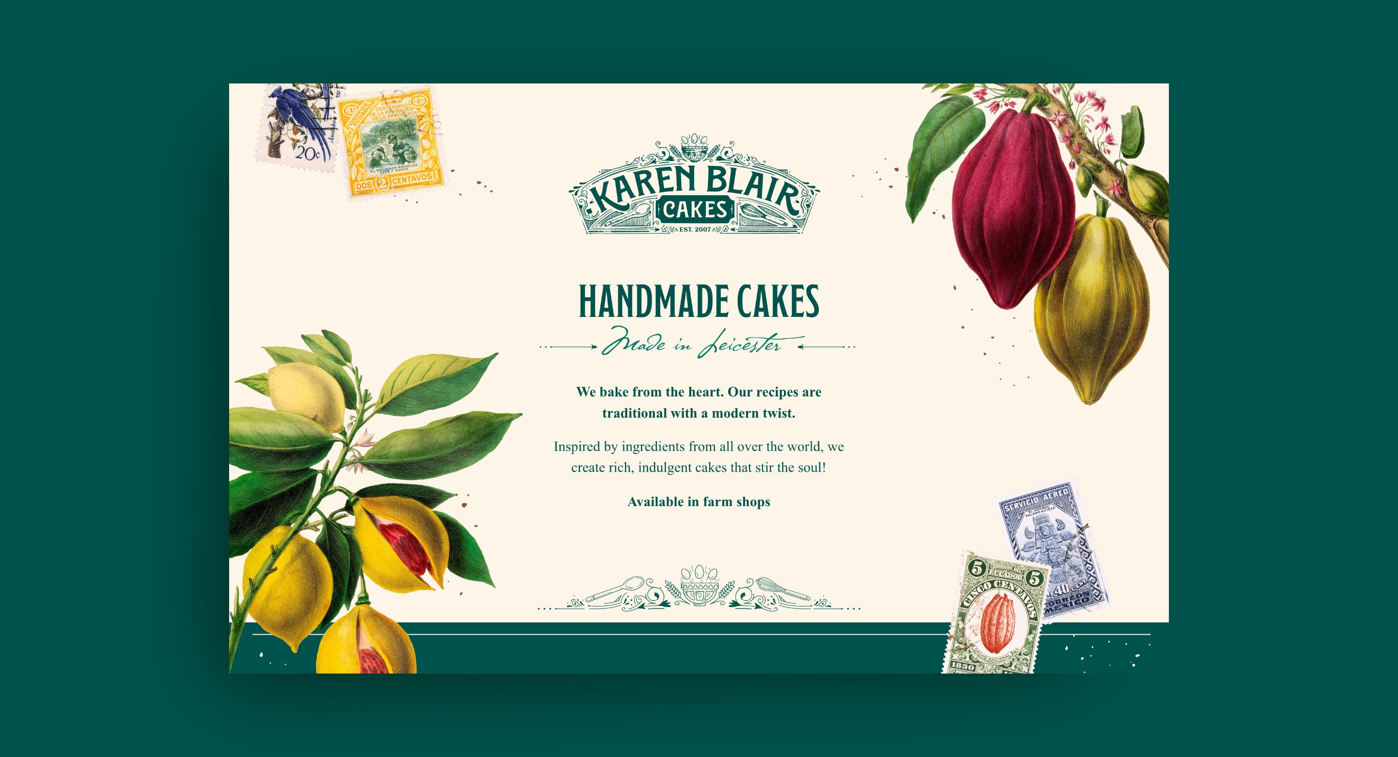 Karen Blair Cakes bakery website design by Root Studio