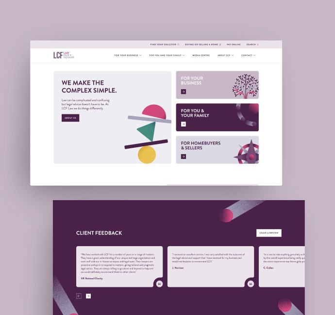 LCF legal firm website design