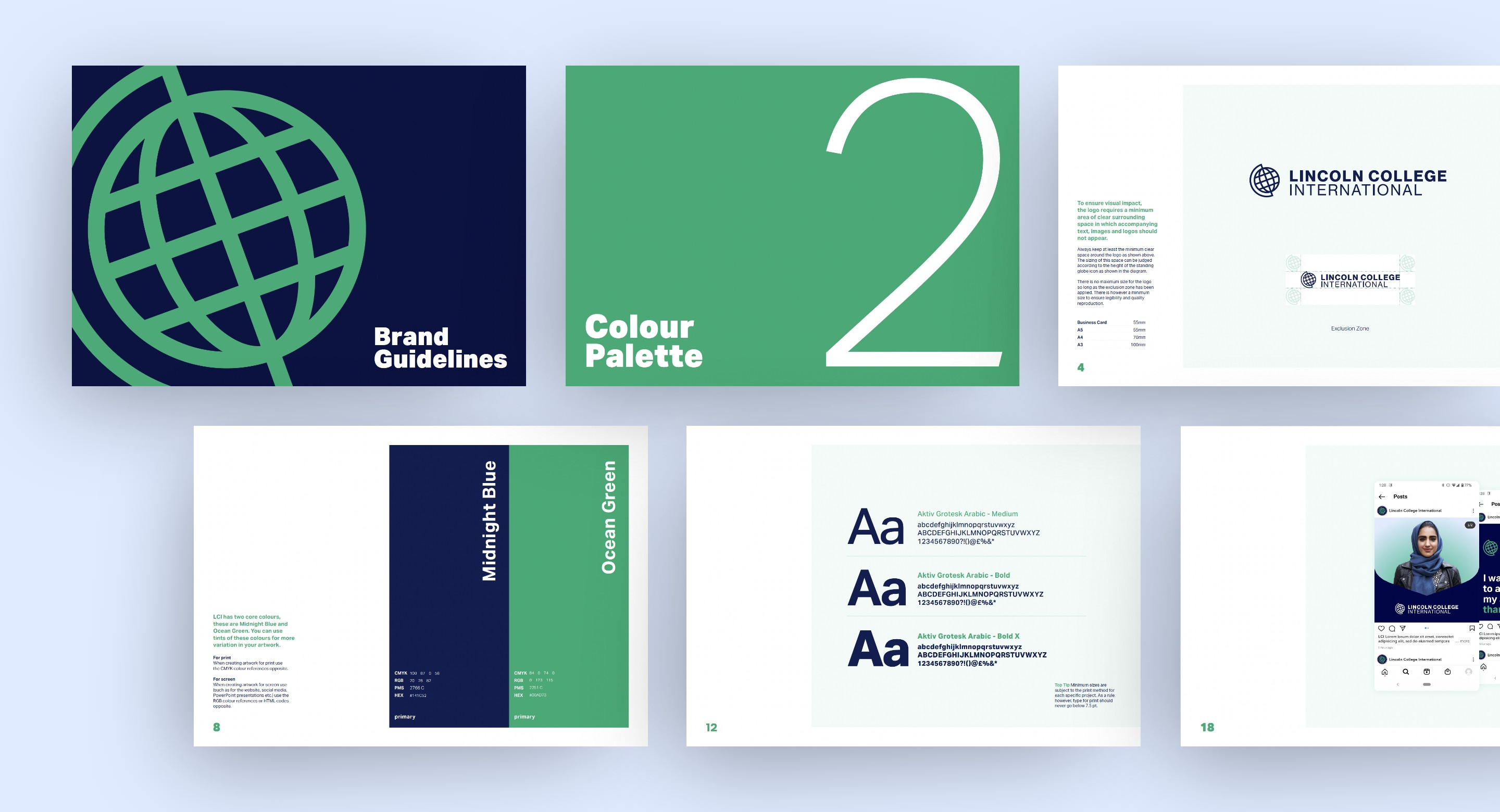 LCI college brand guidelines design by Root Studio