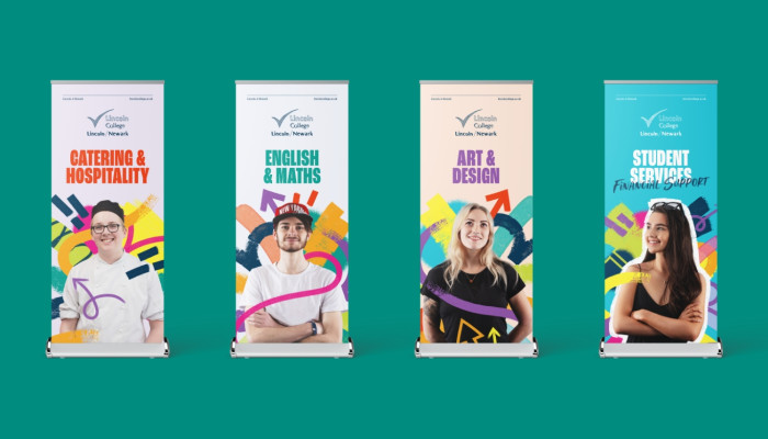 College pull up banner designs