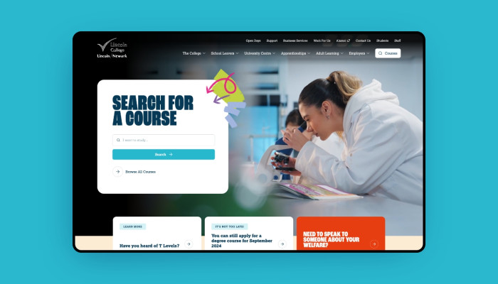 Lincoln College website design
