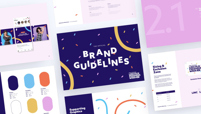 Lincoln Student Union brand guidelines design