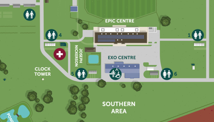 Lincolnshire Showground illustrated map design by Root Studio