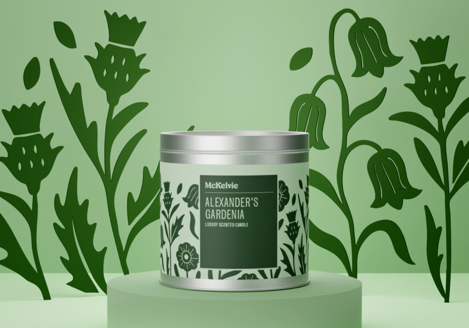 McKelvie candles branding