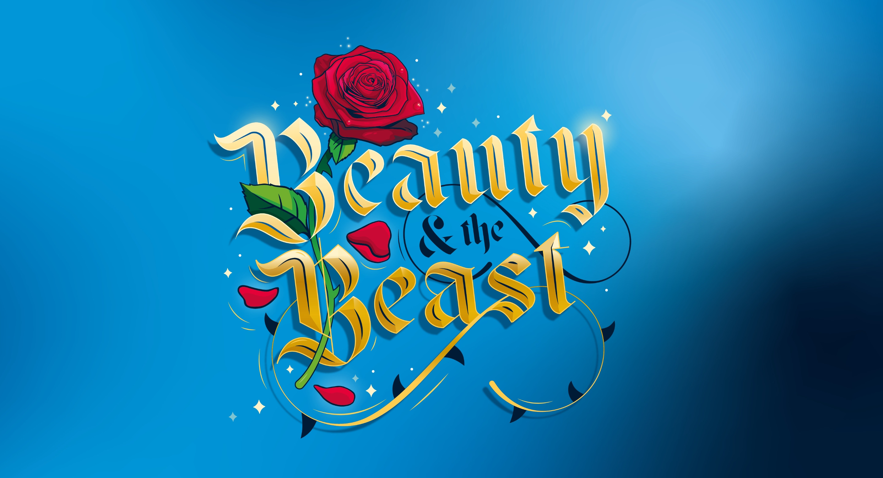New Theatre Royal Beauty & the Beast pantomime logo design brand