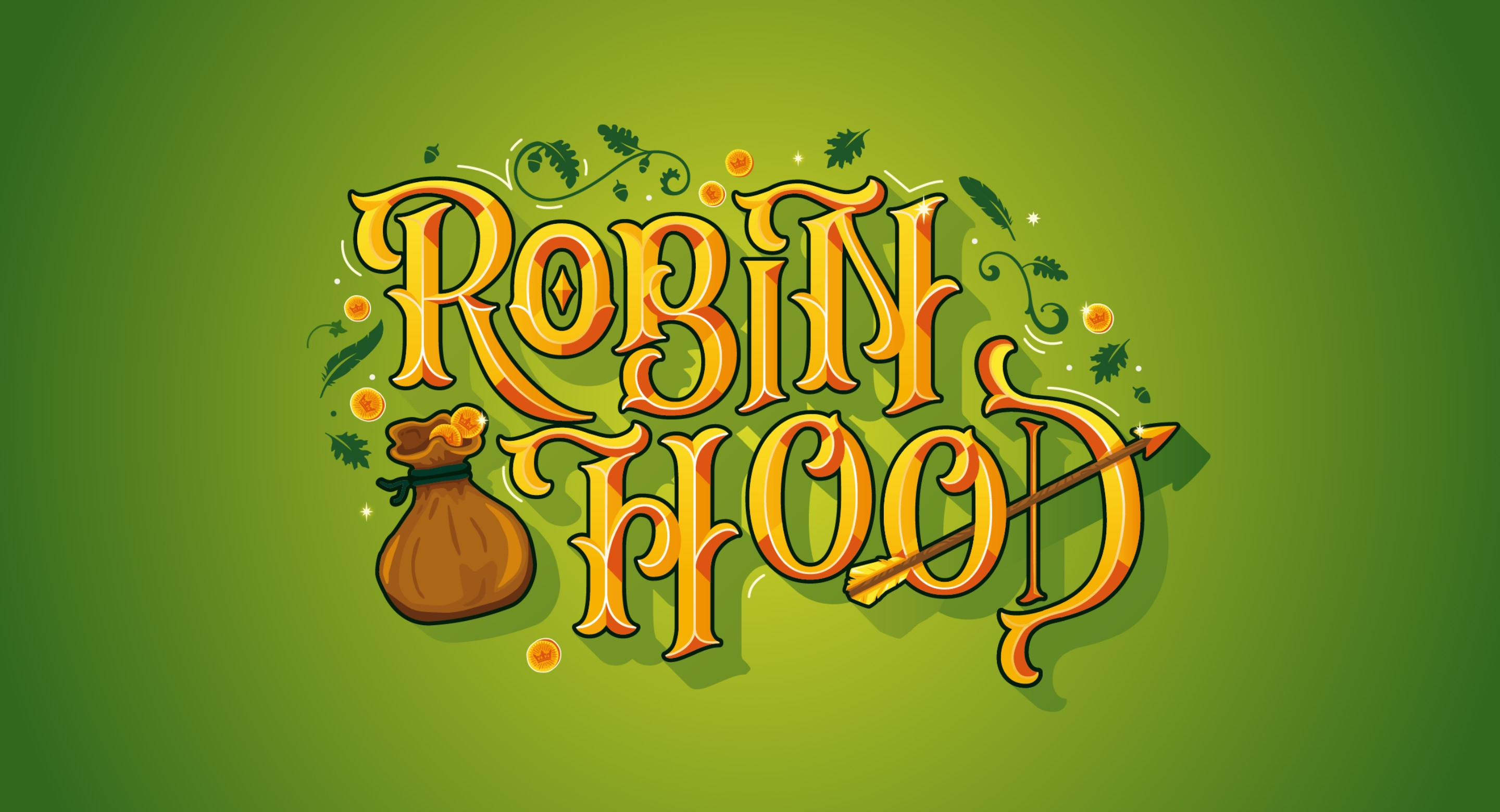 New Theatre Royal Robin Hood pantomime logo design brand