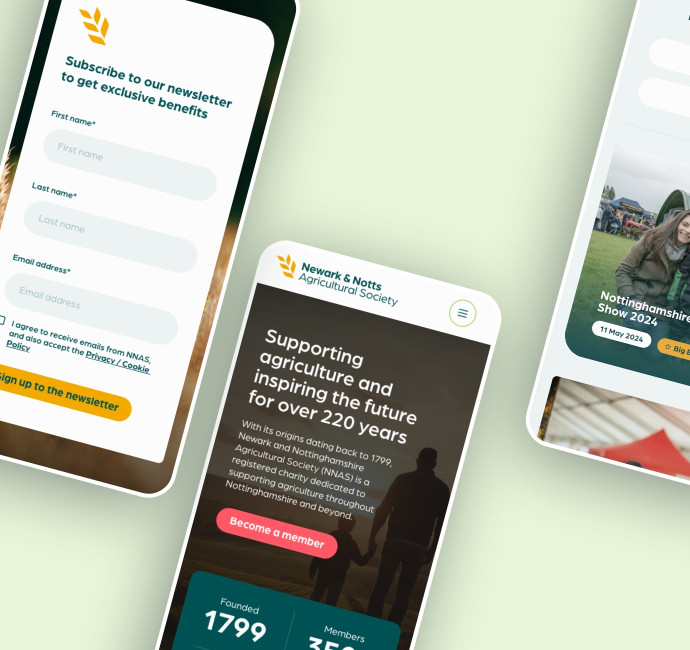 Agricultural society website design
