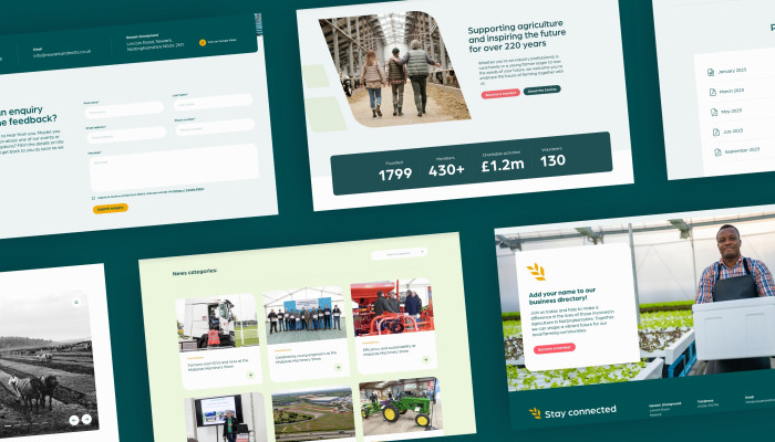 Newark & Notts Agricultural Society website design by Root Studio