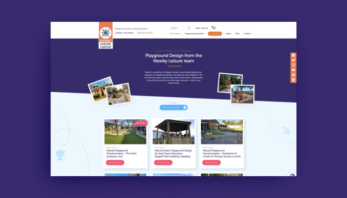 Newby Leisure e-commerce website design by Root Studio