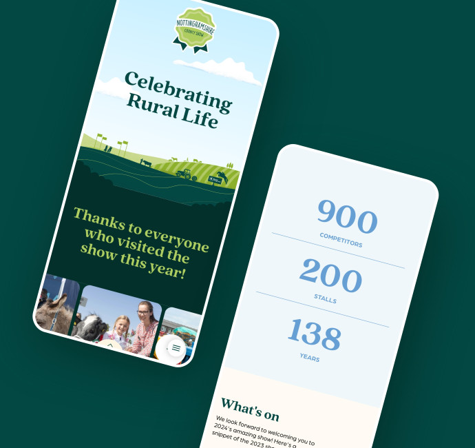 Agricultural show website design by Root Studio