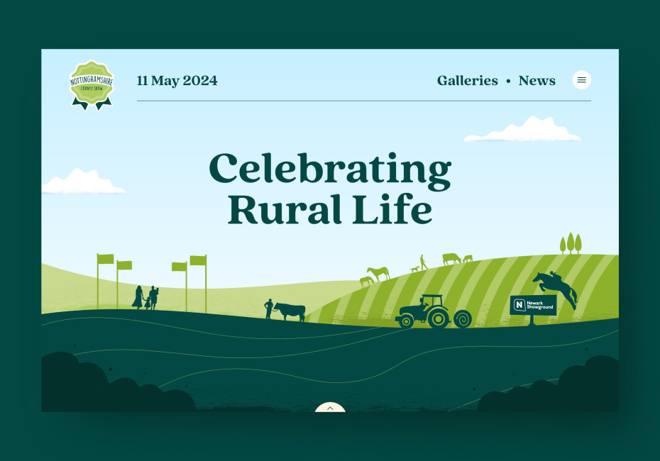 Notts County Show website design by Root Studio