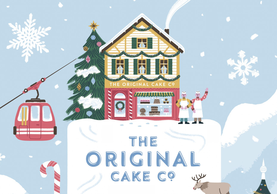 Original Cake Company illustrated packaging design by Root Studio Lincoln