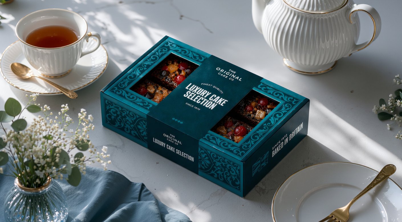 Luxury cake selection gift box design