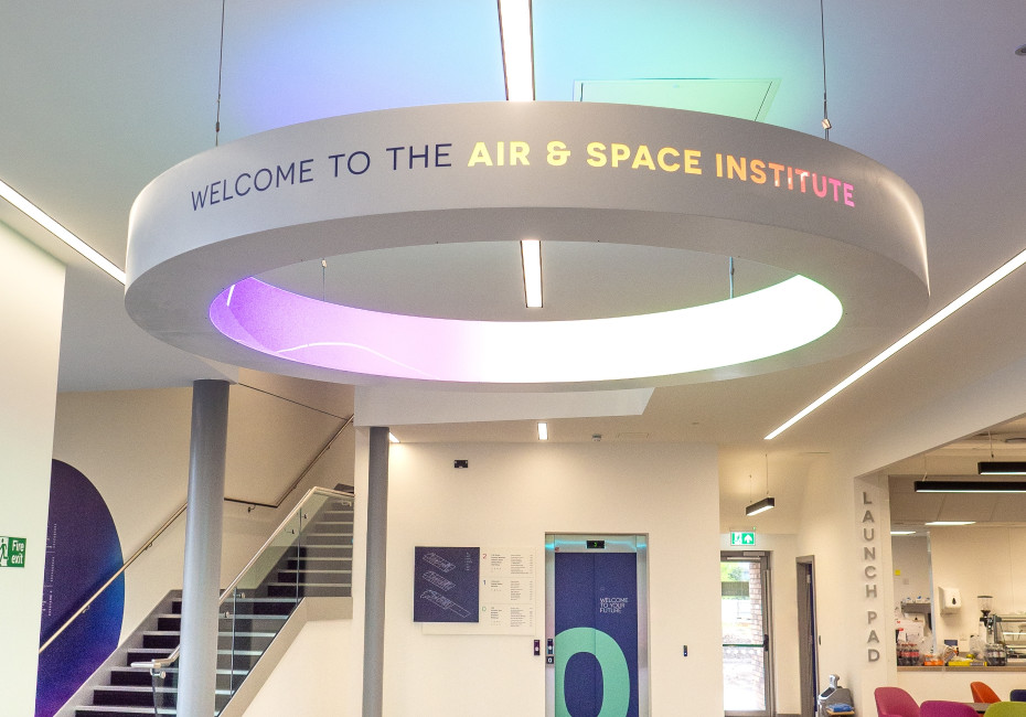 Illuminated foyer sign design