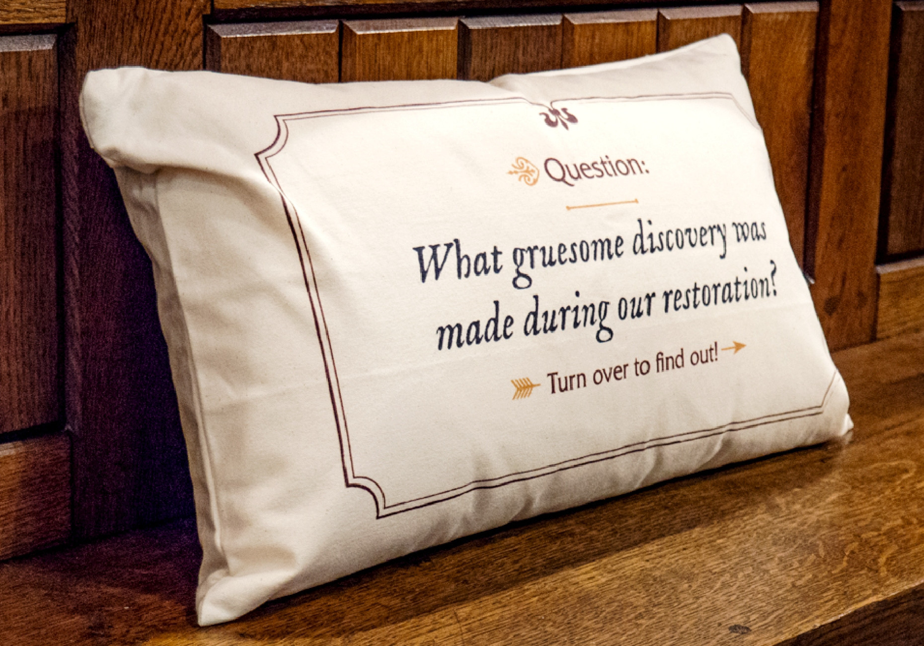 Q&A cushion design for heritage site