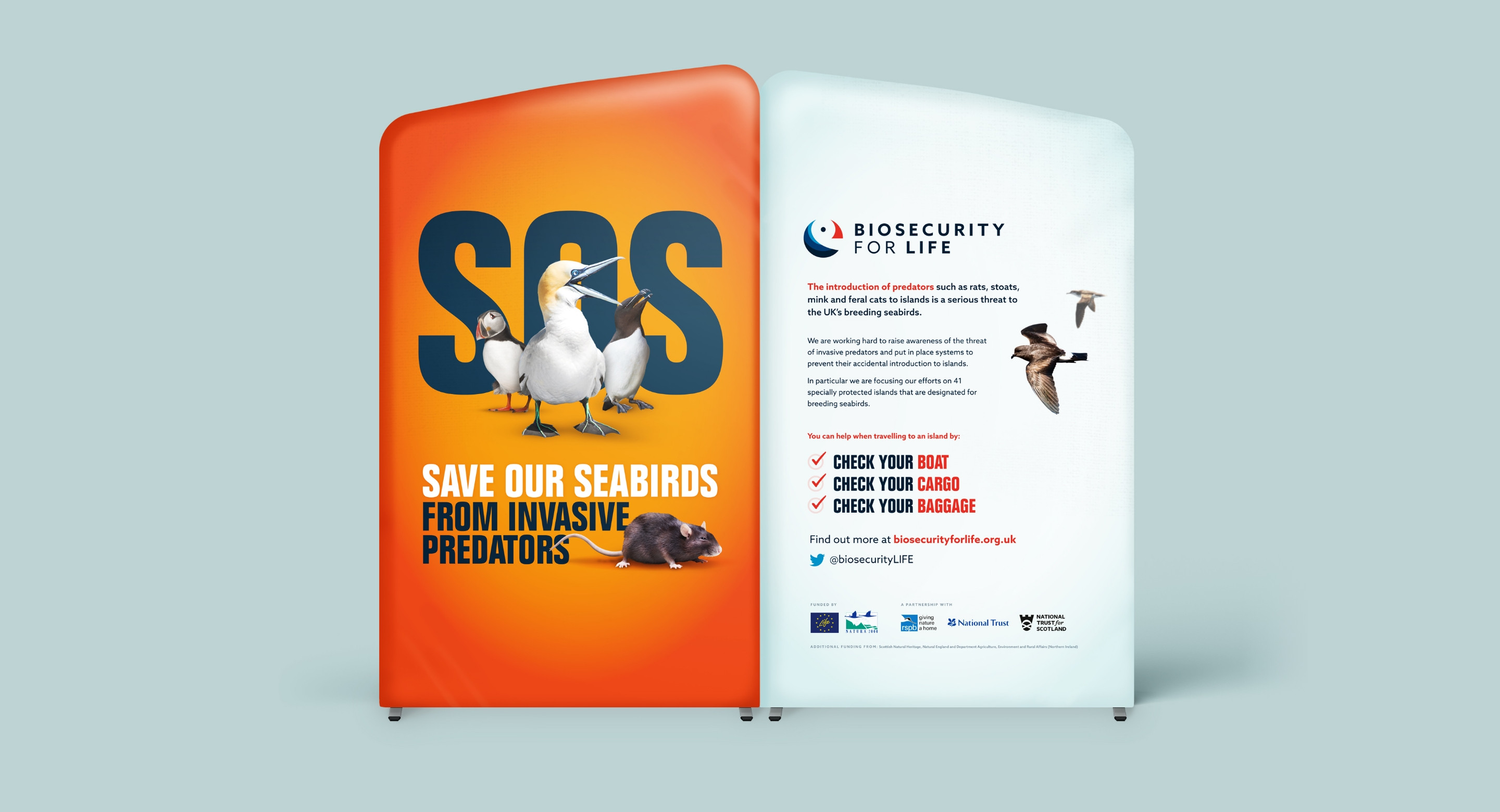 RSPB charity banner design by Root Studio