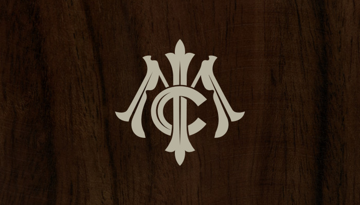Music monogram logo design