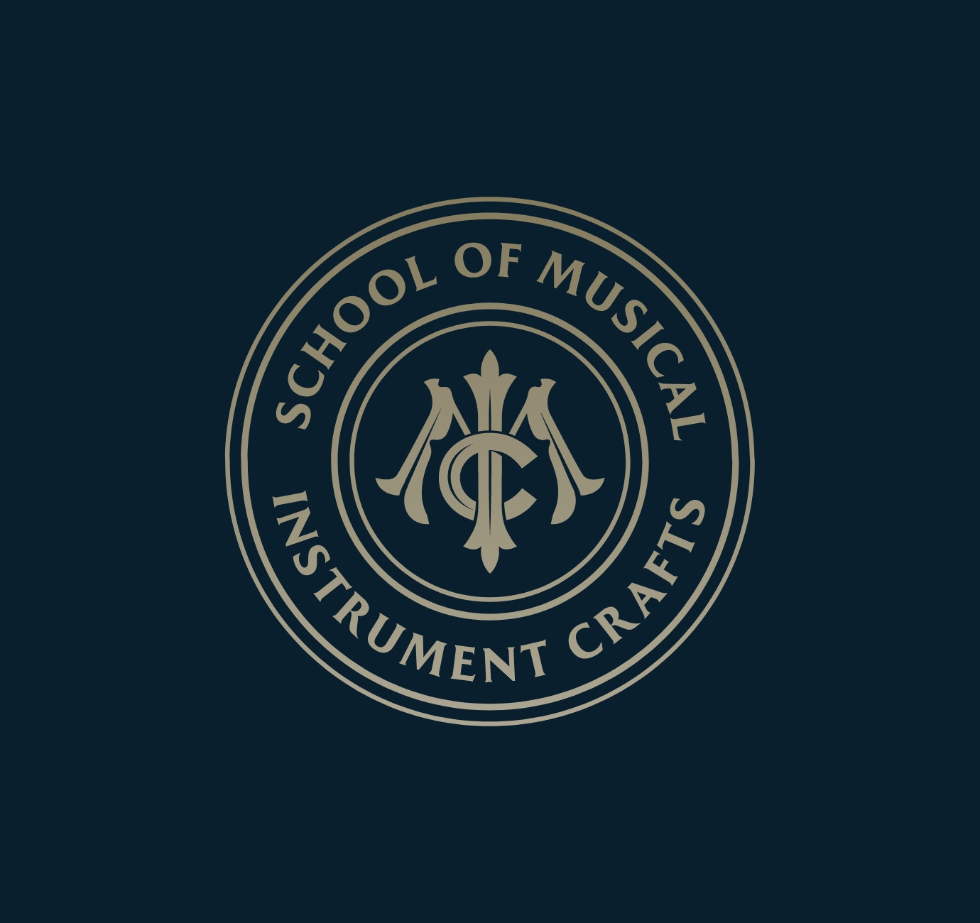 School of Musical Instrument Crafts logo design by Root Studio
