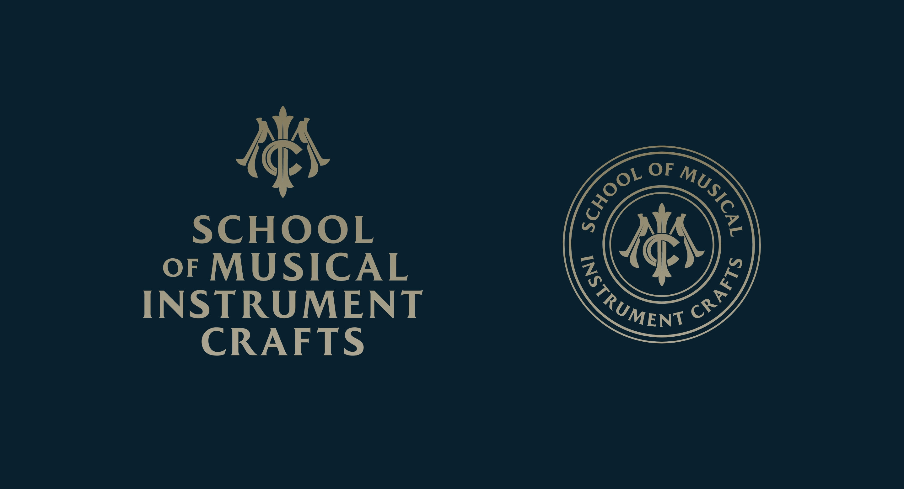 School of Musical Instrument Crafts logo design by Root Studio