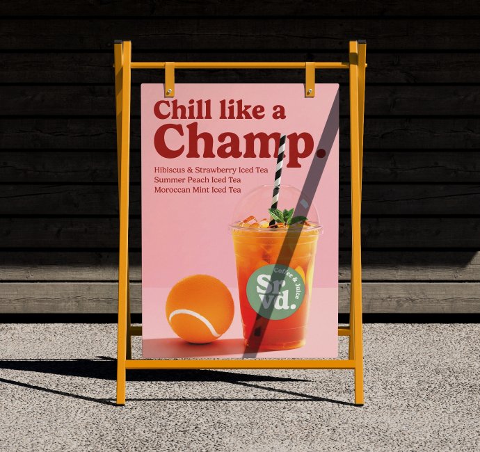 Cafe menu A-board design