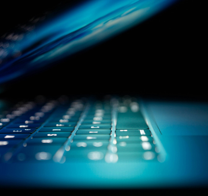 An open laptop