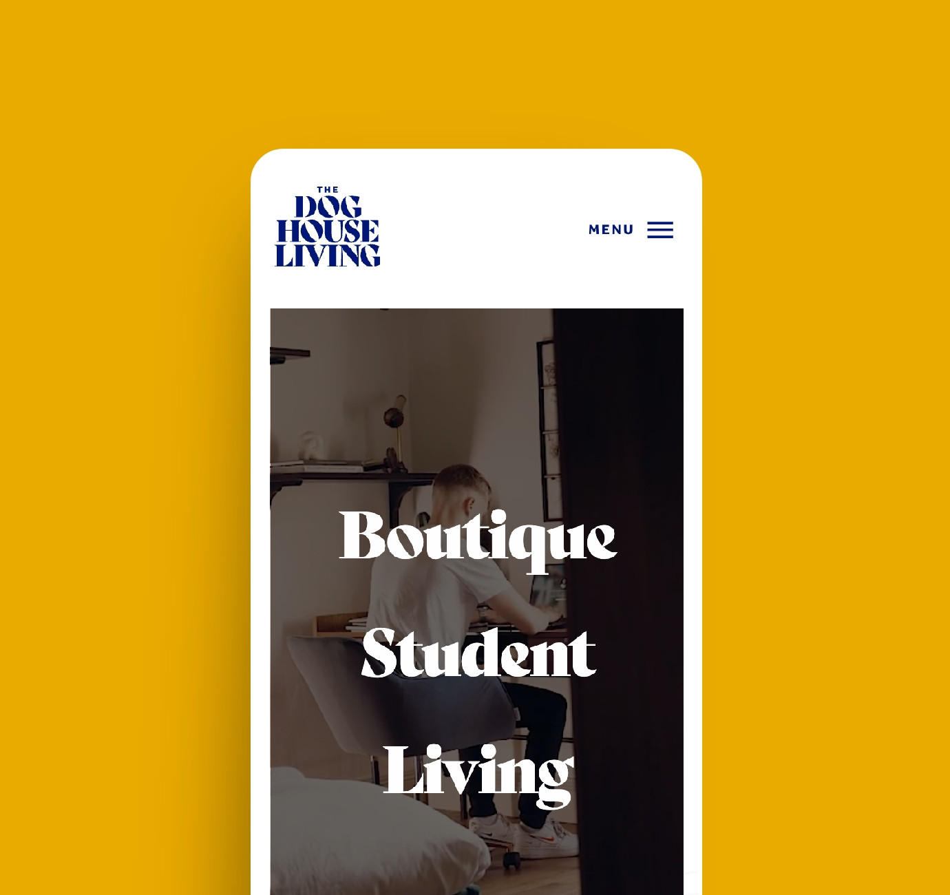 The Dog House Luxury Student Living website design by Root Studio