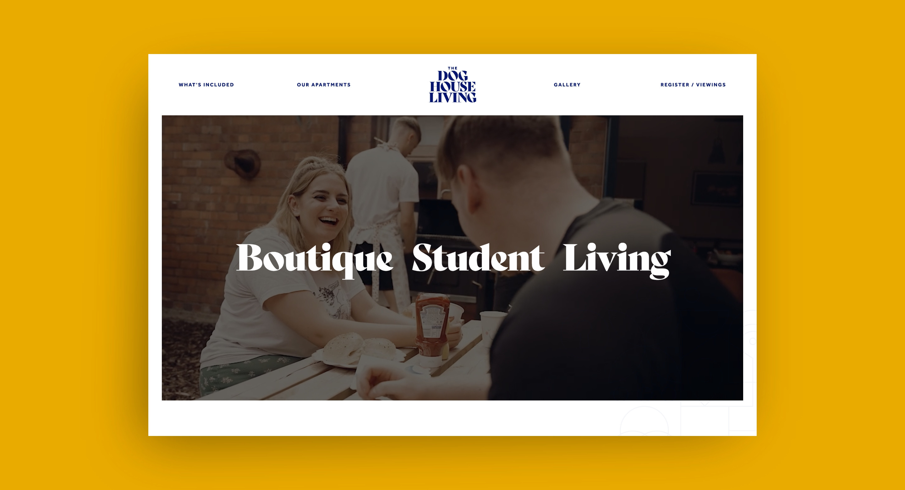 The Dog House Luxury Student Living website design by Root Studio