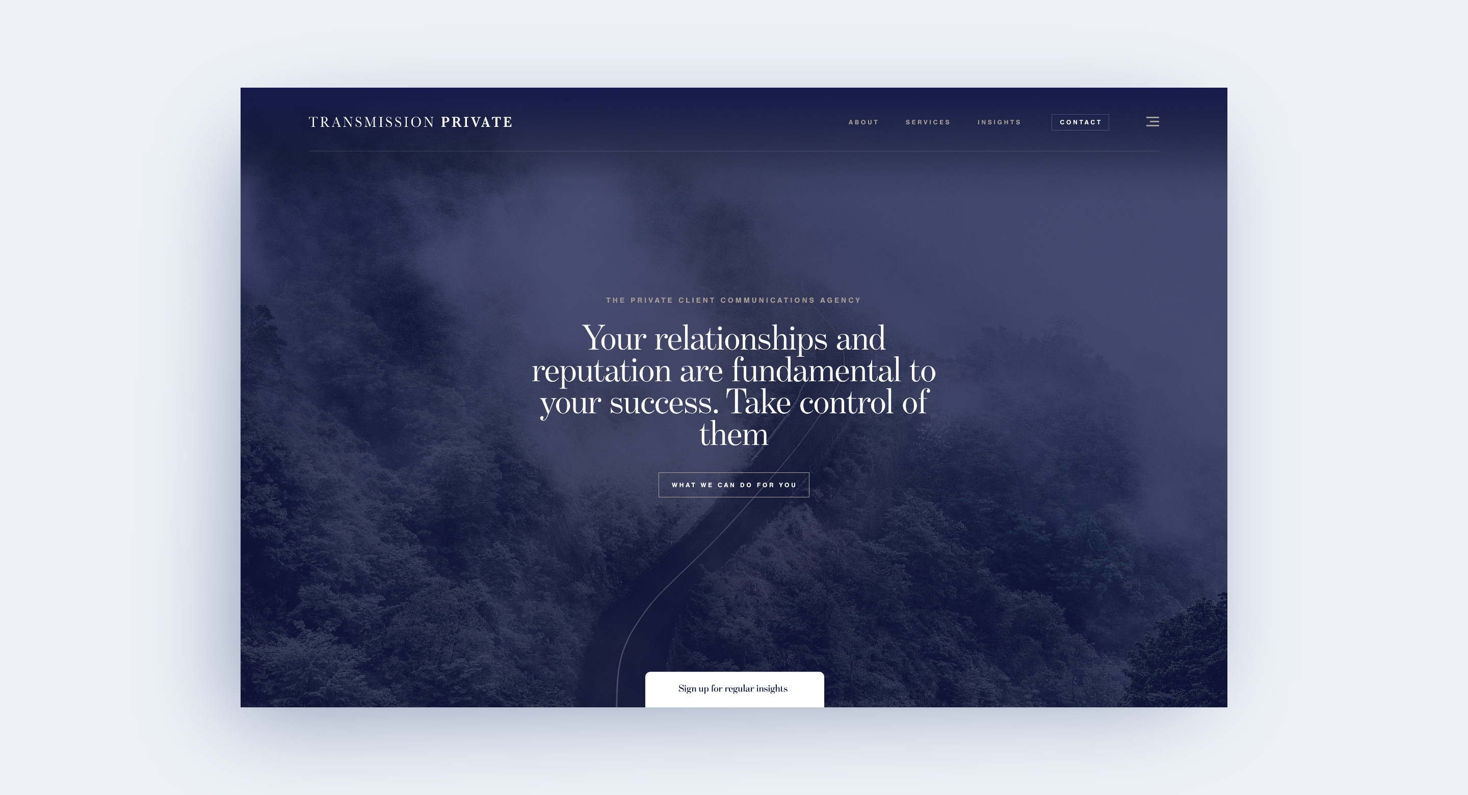 Website design for London PR & Communications firm
