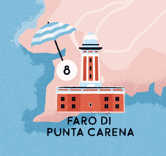 Illustrated Capri island map