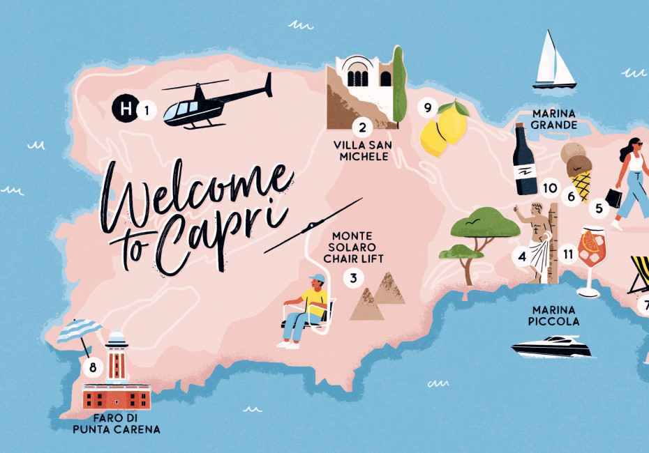 Illustrated island map design
