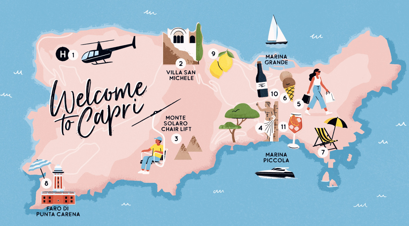 Illustrated island map design