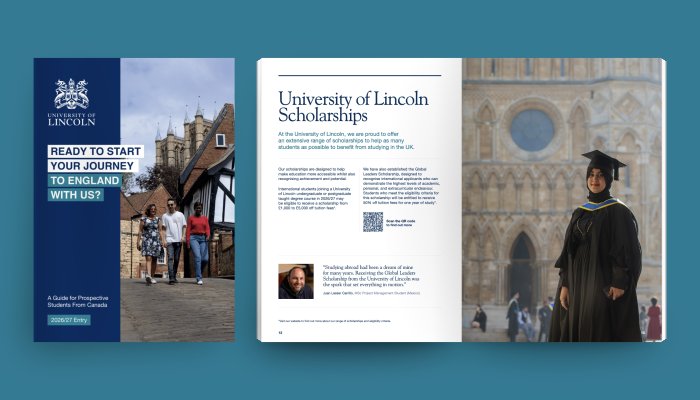 University of Lincoln international prospectus design