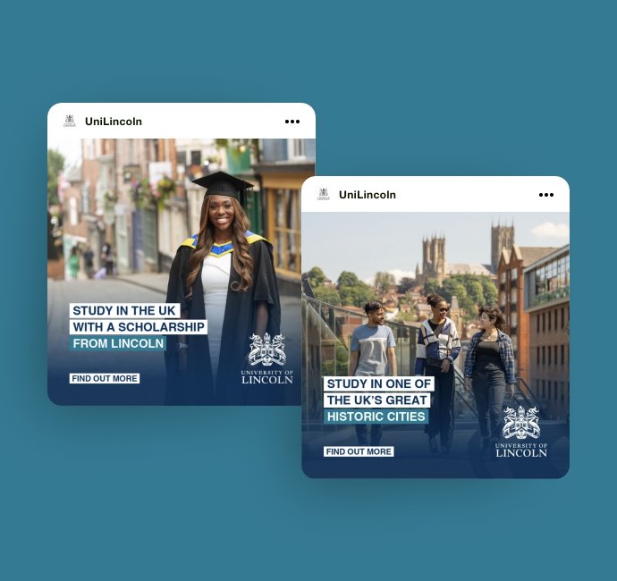 University of Lincoln social media template design