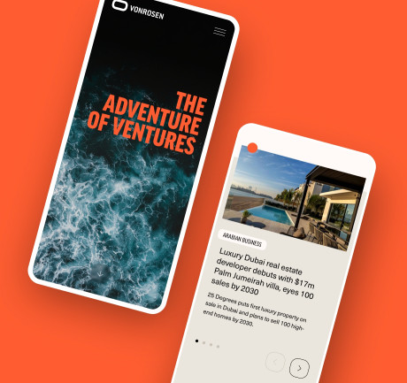 VONROSEN ventures website design